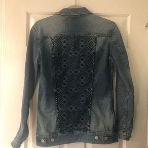 LuLaRoe Jaxon Jean Jacket w/ Embroidery X-Small